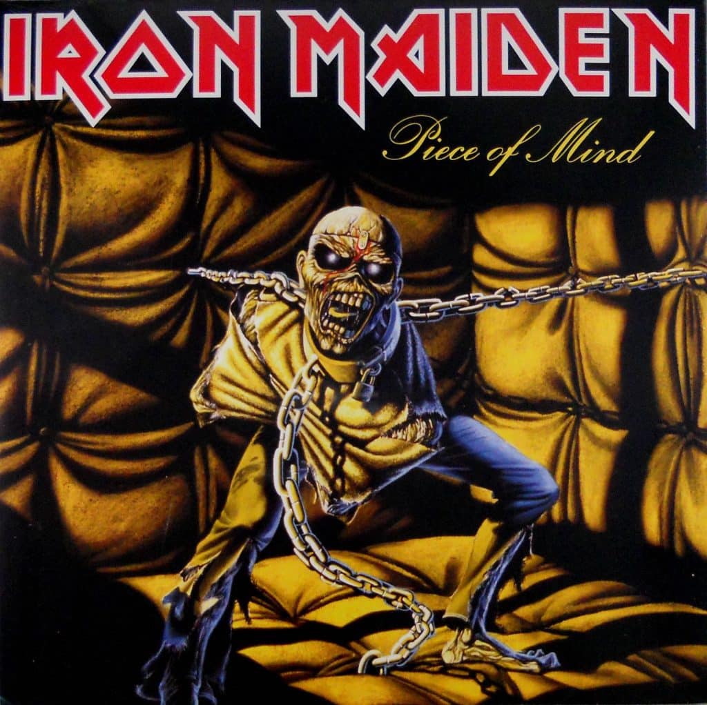 Iron Maiden Piece of Mind album cover art link to the album section of the page