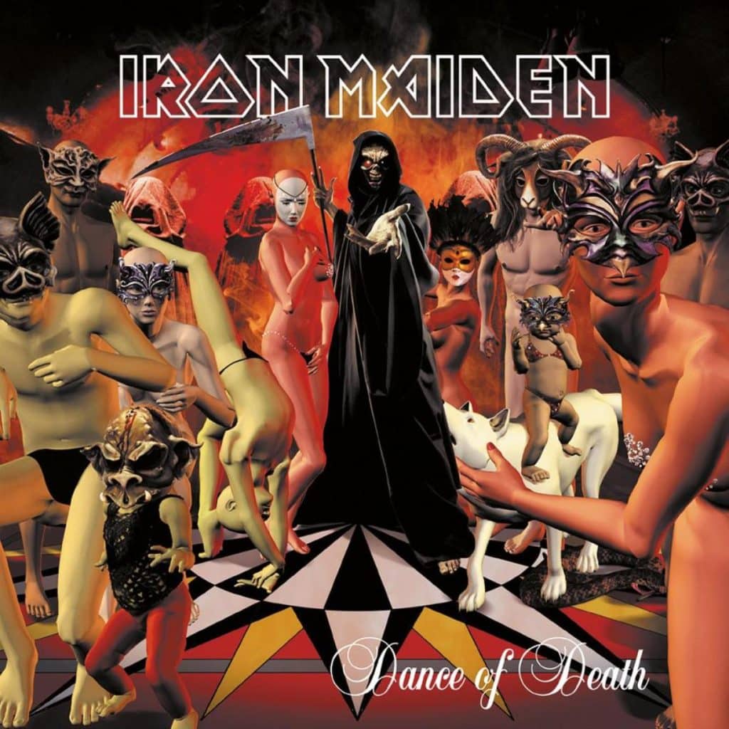 Iron Maiden Dance of Death album cover art linking to the album section of the page