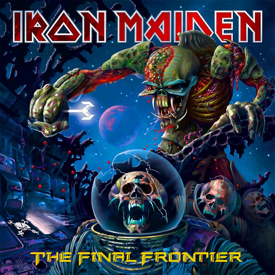 Iron Maiden The Final Frontier album cover art linking to the album section of the page